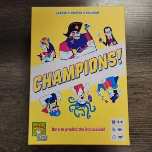 Champions! Board Game Party Tournament Social By Repos Production New Open Box